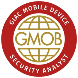 Insignia de la certificación GIAC Mobile Device Security Analyst